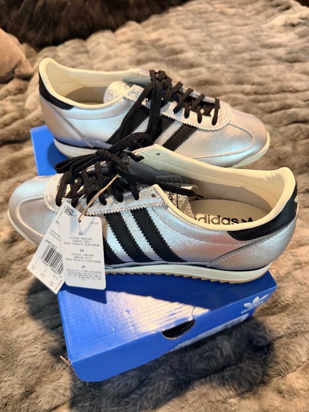 NWT Adidas SL72 OG Silver and black Sz 8.5 New in Box